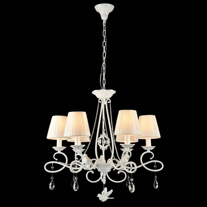 Люстра подвесная Passarinho 6x40W E14 белый 67x67x63см