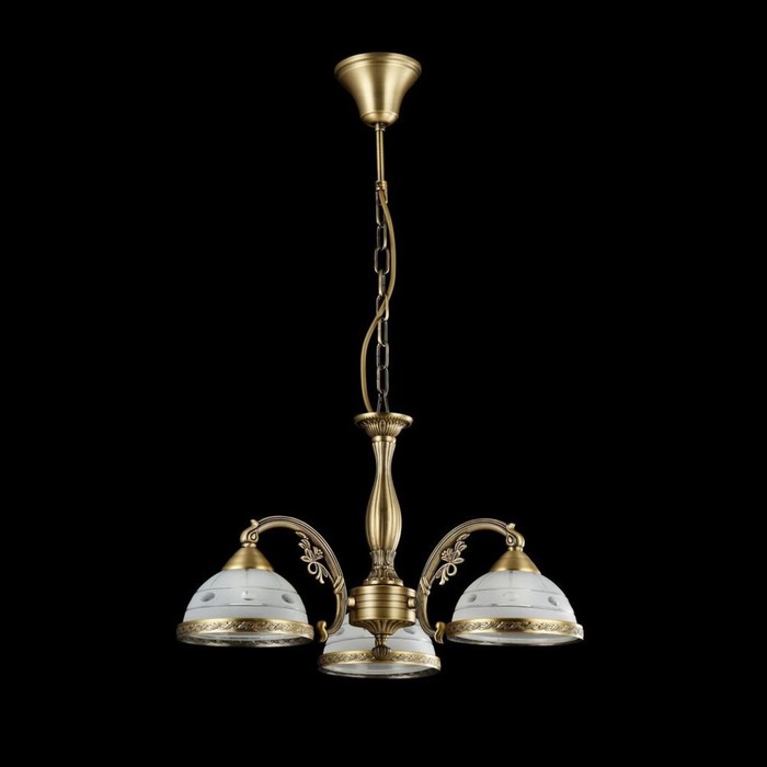 Люстра подвесная Bristol 3x60W E27 латунь 50x50x30см