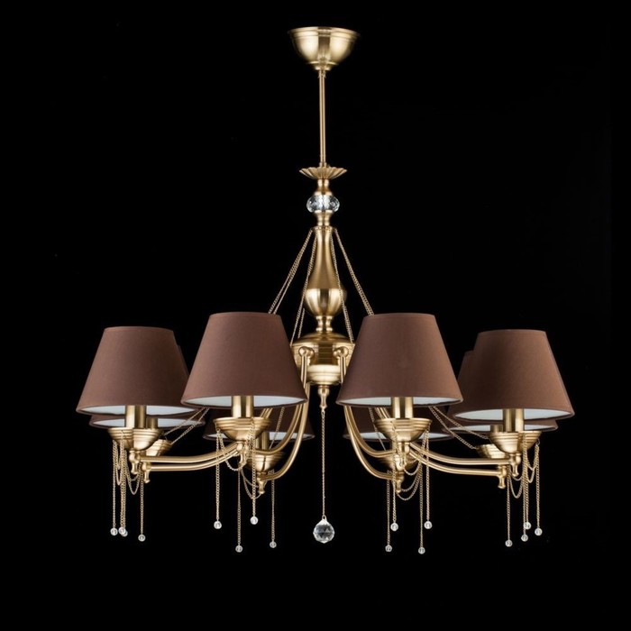 Люстра подвесная Chester 8x60W E14 латунь 78x78x0см