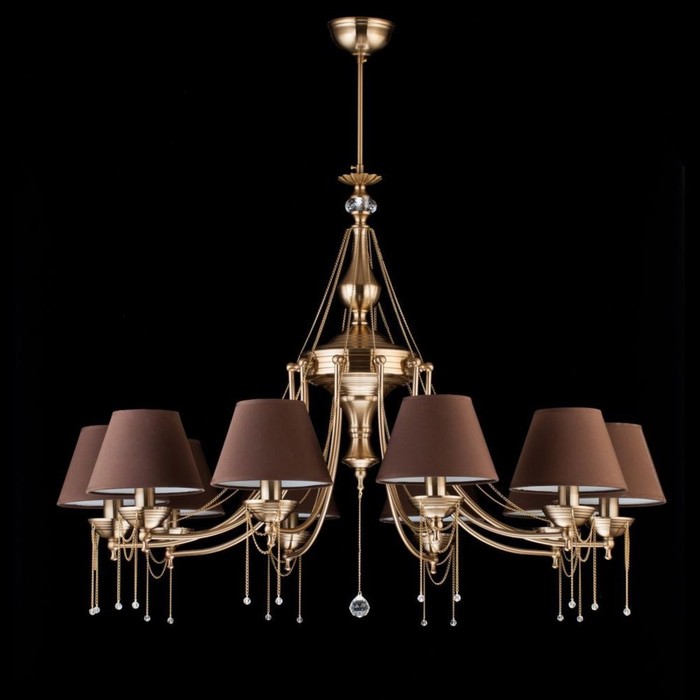 Люстра подвесная Chester 10x60W E14 латунь 100x100x0см