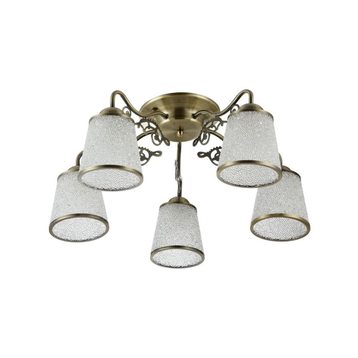 Люстра потолочная Ciclo 5x60W E27 бронза 60x60x24,2см