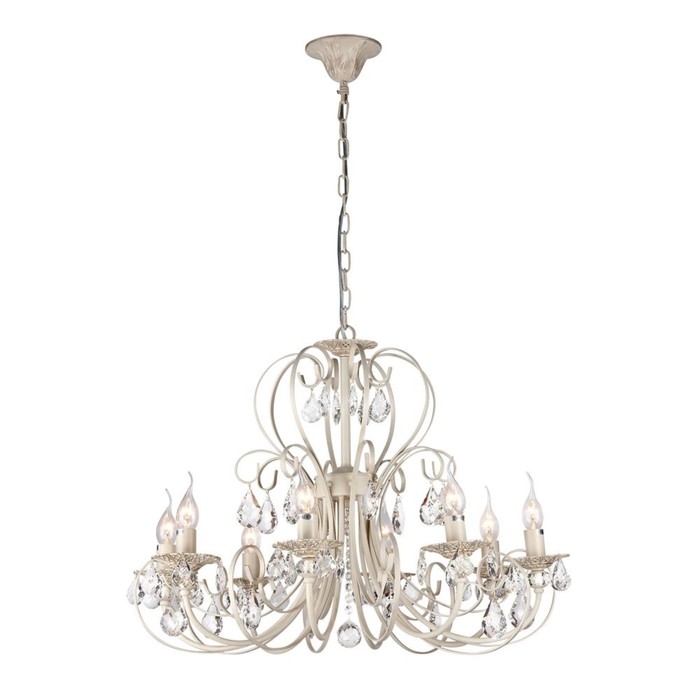 Люстра подвесная Princess 8x60W E14 кремовое золото 71x71x44см