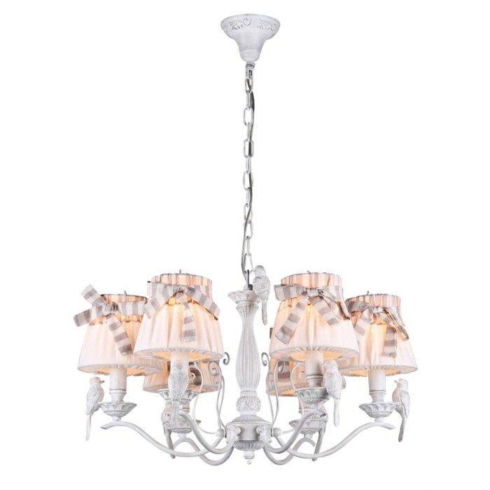 Люстра подвесная Bird 6x40W E14 белый 61x61x37см