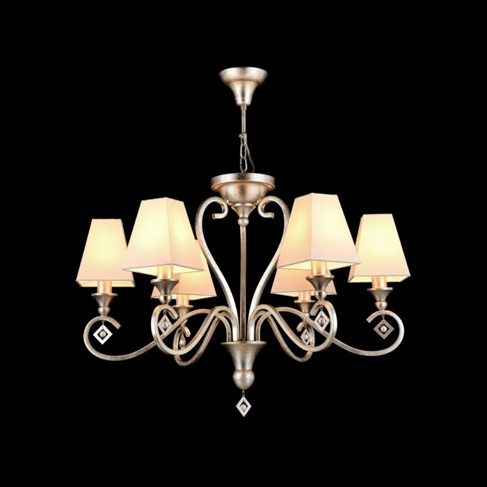 Люстра подвесная Rive Gauche 6x40W E14 золотая платина 75x75x54см