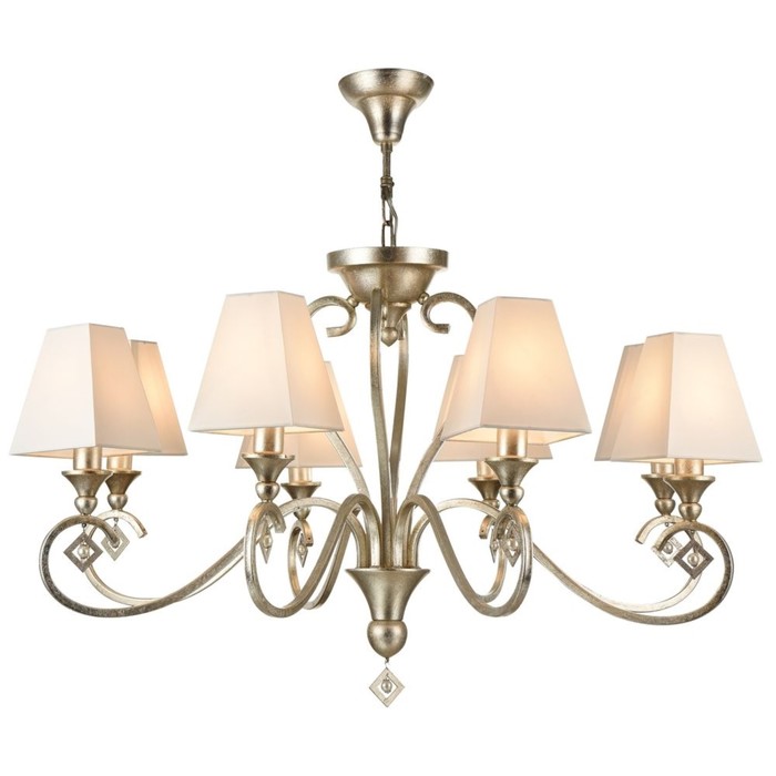 Люстра подвесная Rive Gauche 8x40W E14 золотая платина 84x84x54см