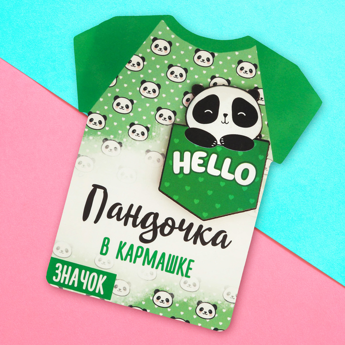 Деревянный значок "Пандочка"