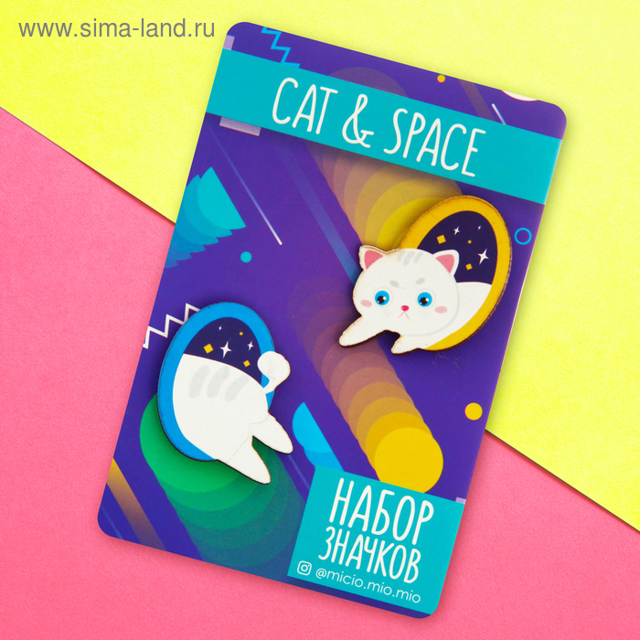 Значки Значок на подложке Cat&Space