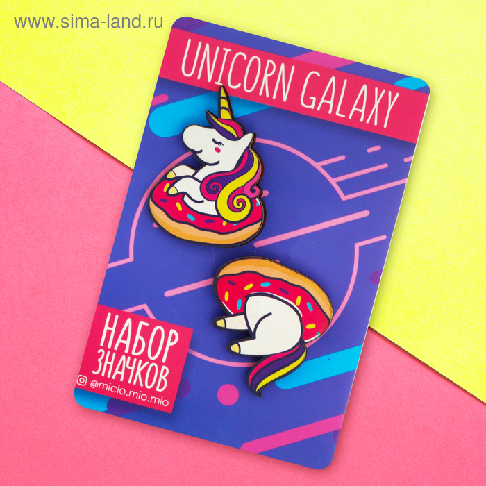 Значки Значок на подложке Unicorn galaxy