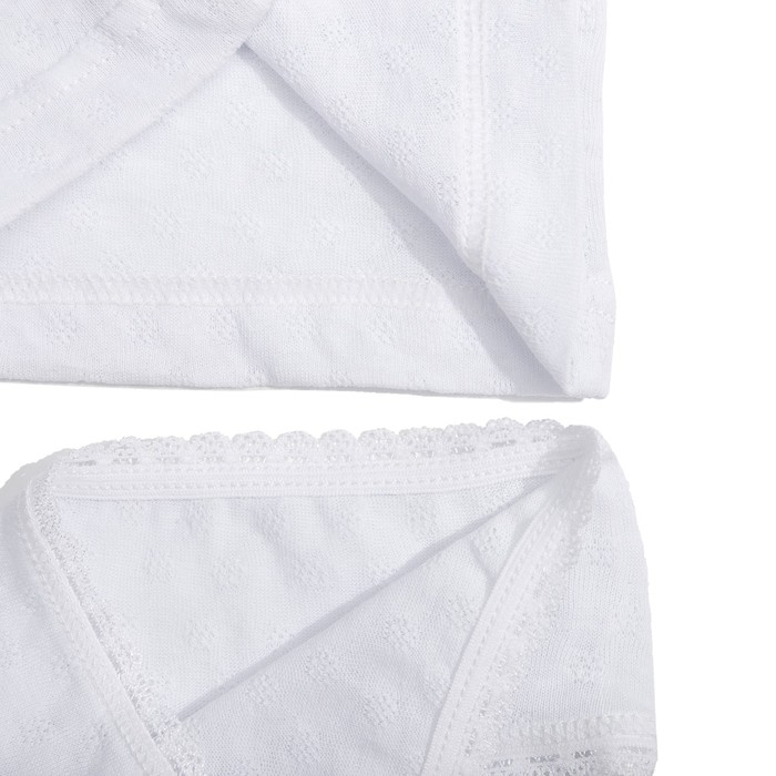 Комплект для девочки 124, цвет белый, рост 86 см