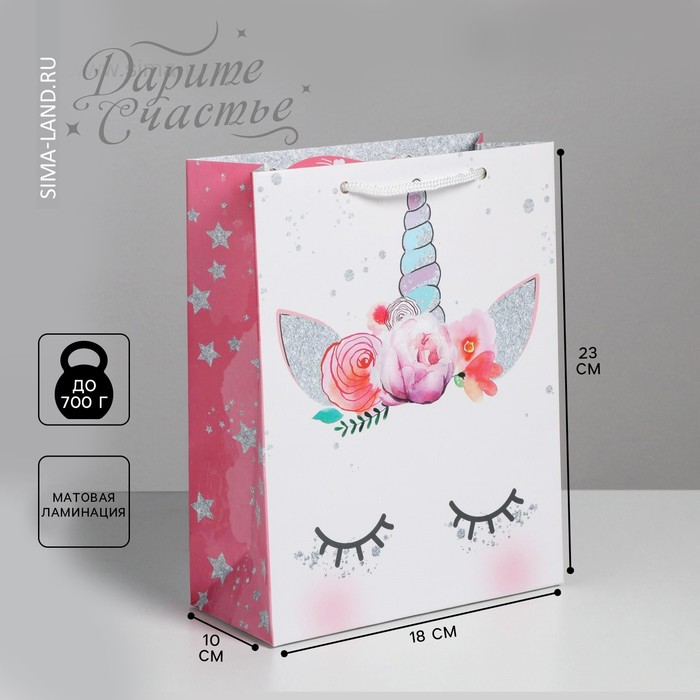 Пакет ламинированный вертикальный «Мечтай», MS 18 × 23 × 8 см