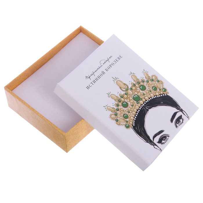 Коробочка под кулон/серьги/кольцо "Истинной королеве", 7 х 9 х 2,8 см