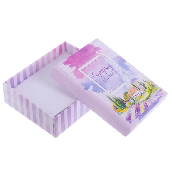 Подарочная коробочка под кулон/серьги/кольцо «Нежные чувства», 7 х 9 х 2,8 см