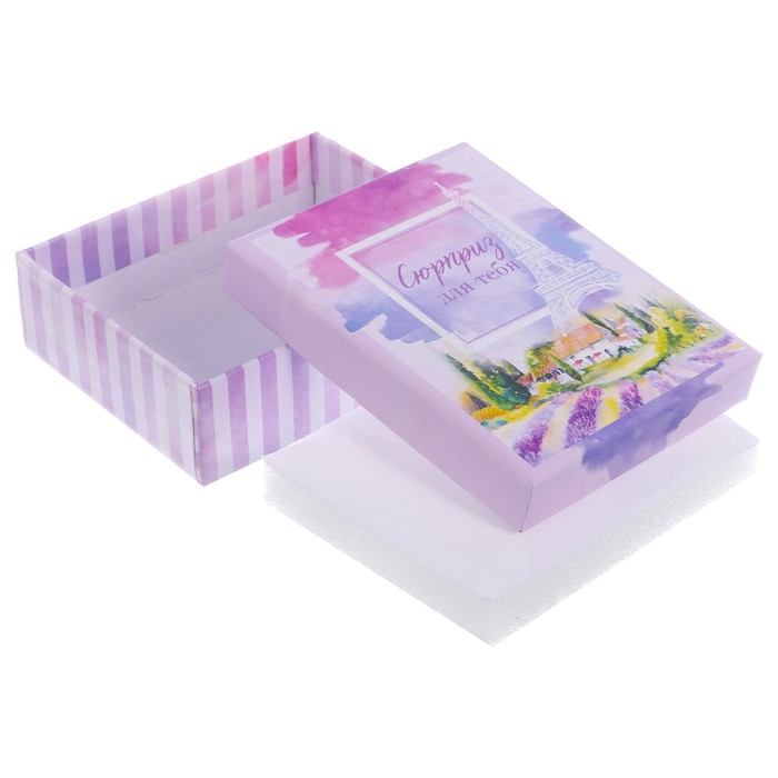 Подарочная коробочка под кулон/серьги/кольцо «Нежные чувства», 7 х 9 х 2,8 см