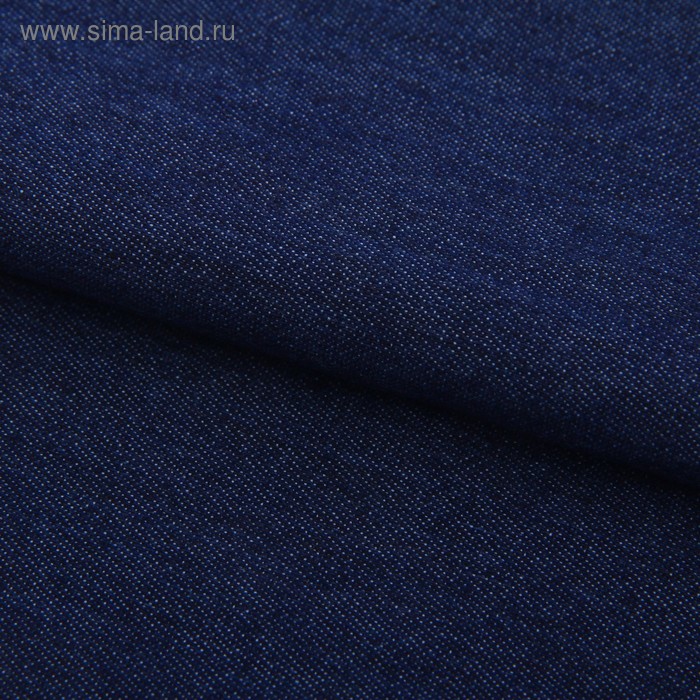 фото Ткань для пэчворка мягкая джинса тёмно‒синяя, 47 х 50 см арт узор