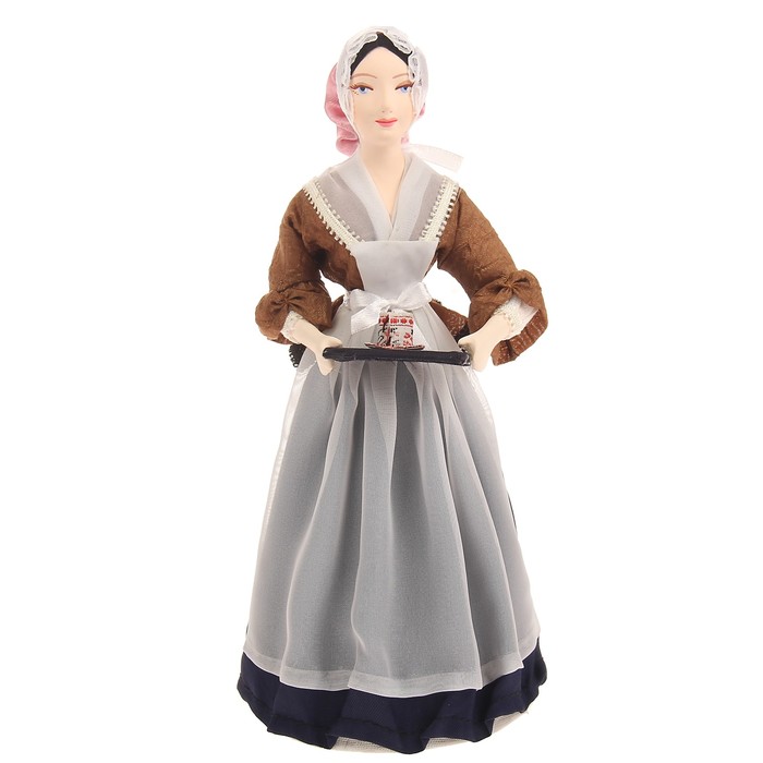 Сувенирная кукла "Костюм служанки сер. 18 в., Франция"