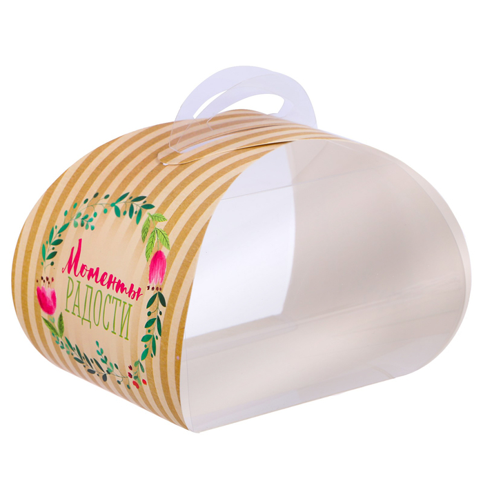 Коробочка под десерт «Моменты радости», 8 х 14 х 9 см