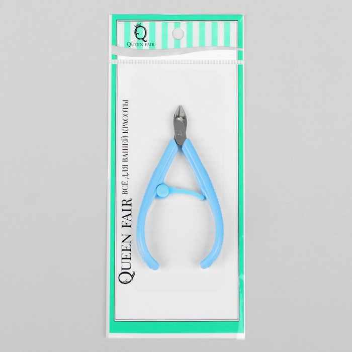 Кусачки маникюрные, одинарная пружина, 11см, рабочая область-8мм, цвет МИКС