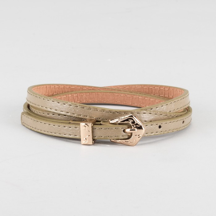 Ремень женский, пряжка и хомут золото, ширина - 0,8 см, цвет хаки