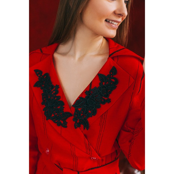 Аппликации пришивные, лейсы, 24*9см, пара, цвет чёрный