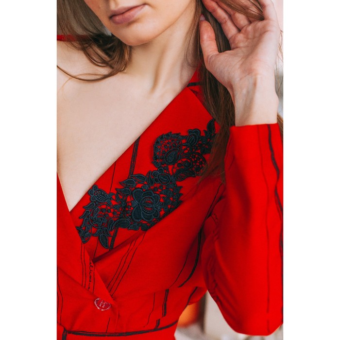 Аппликации пришивные, лейсы, 16*6,5см, пара, цвет чёрный