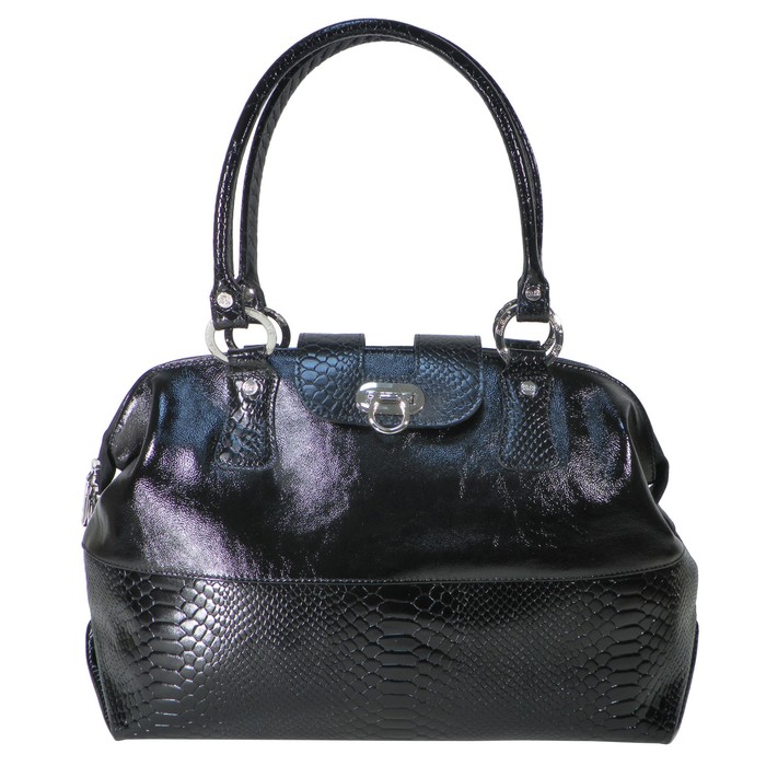 Сумка женская, натуральная кожа, цвет чёрный