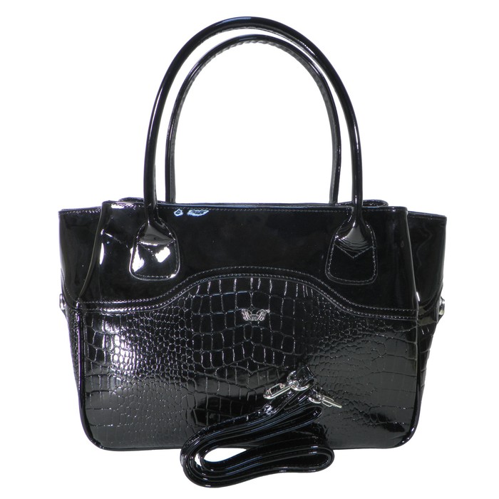 Сумка женская, натуральная кожа, цвет чёрный