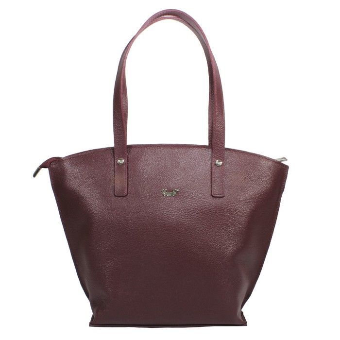 Сумка женская, натуральная кожа, цвет бордовый