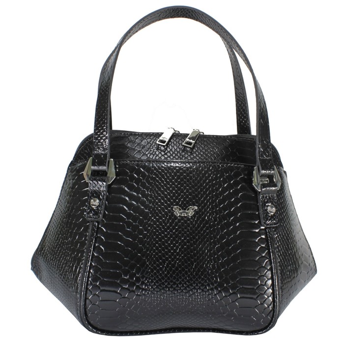 Сумка женская, натуральная кожа, цвет чёрный