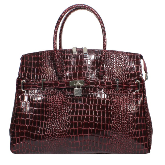 Сумка женская, натуральная кожа, цвет бордовый