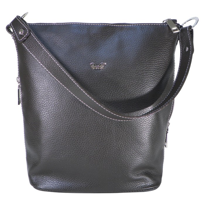 Сумка женская, отделение на молнии, наружный карман, цвет коричневый