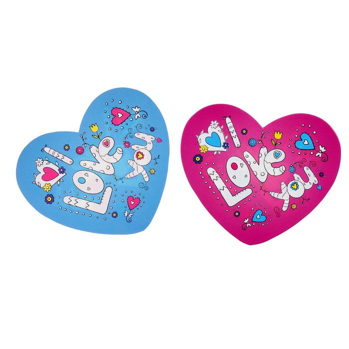 Валентинка "I love you" сердечки