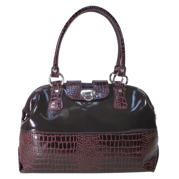 Сумка женская, натуральная кожа, цвет бордовый