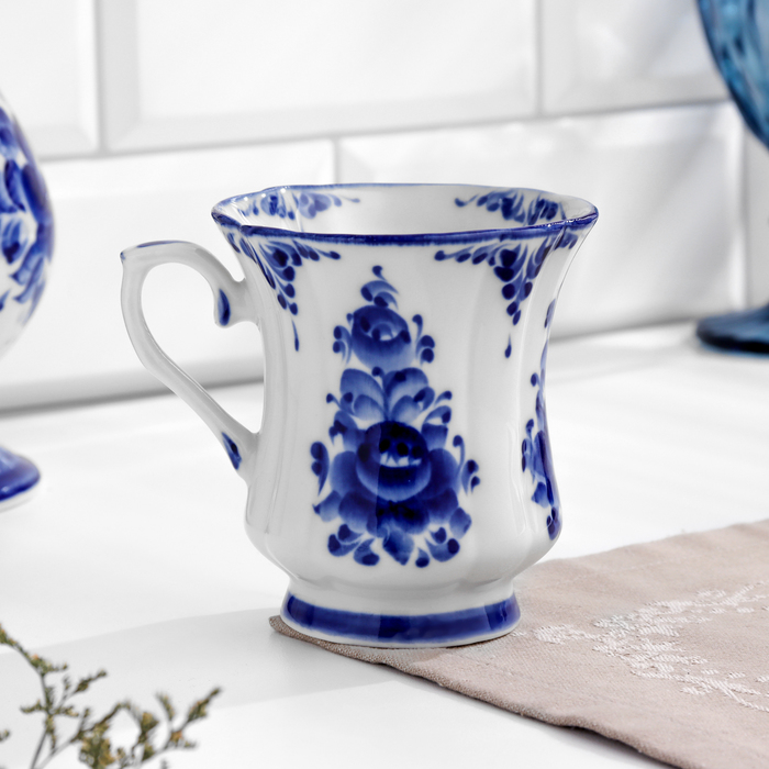 Кружка «Валерьян», H=10 см, гжель