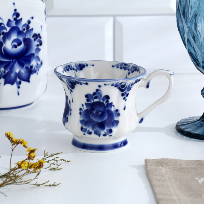 Кружка «Валерия», H=8,5 см, гжель