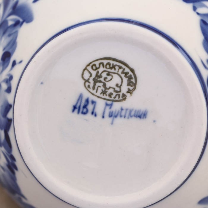 Медовница «Горшочек», 12х12,5 см, 0,65 л, гжель