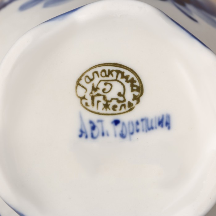 Чайник «Беседа», H=16 см, гжель