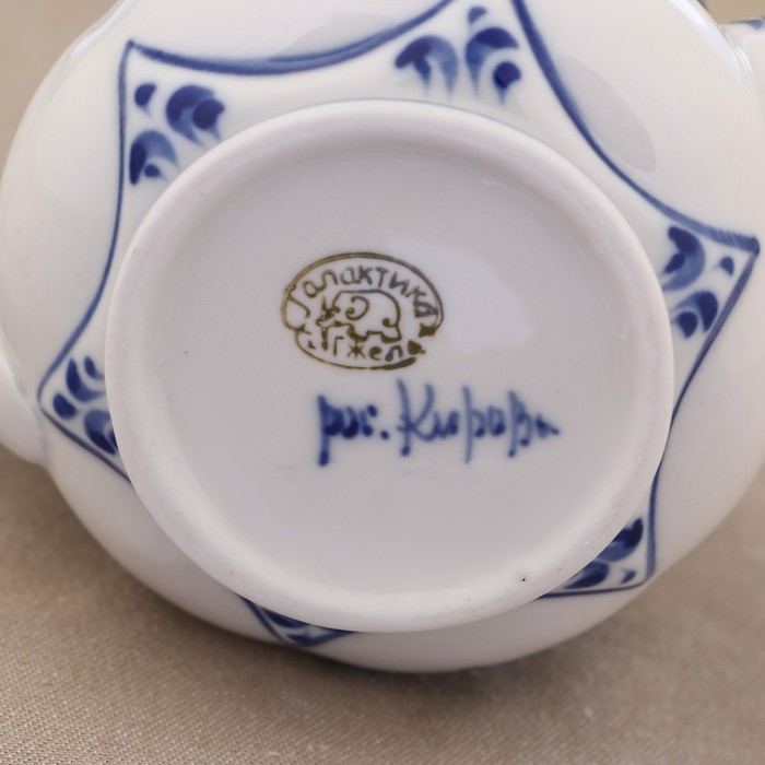 Чайник «Ожидание», H=14,5 см, гжель