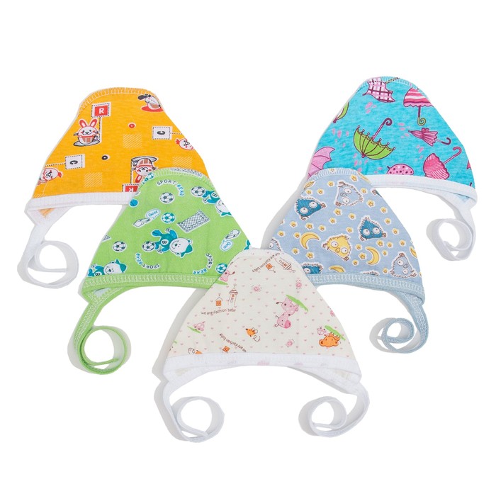 Чепчик для девочки, цвет микс, размер 46-50 см