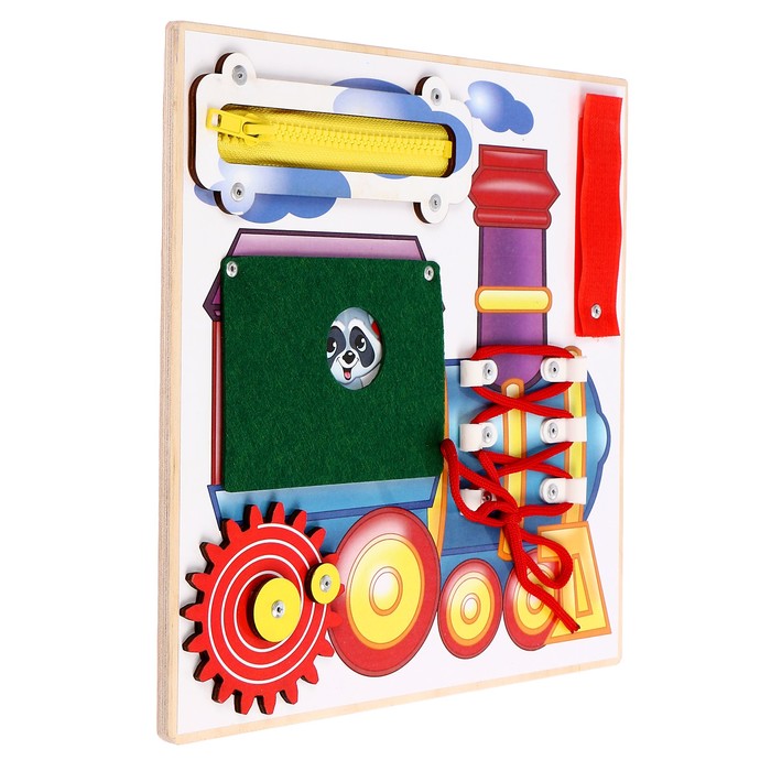 Бизиборд "Паровозик", 25 х 25 см