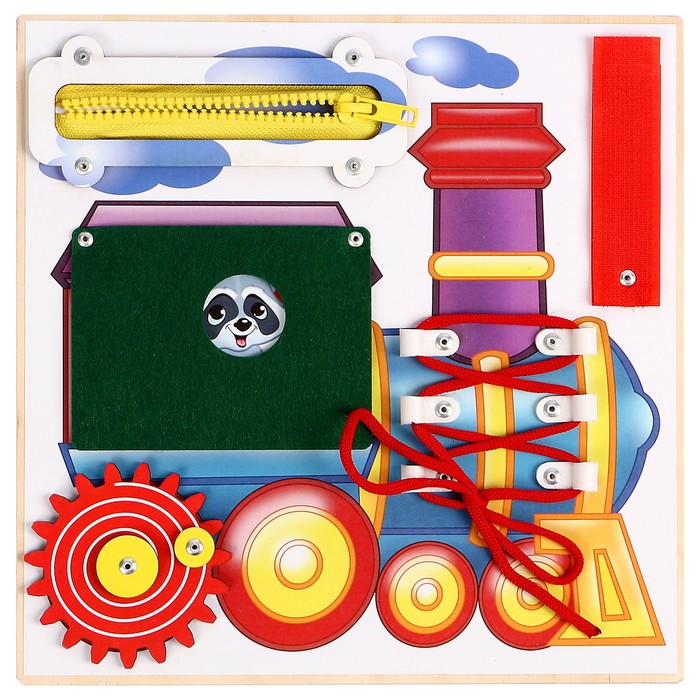 Бизиборд "Паровозик", 25 х 25 см