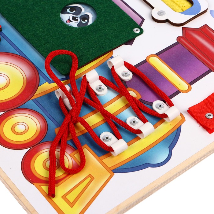 Бизиборд "Паровозик", 25 х 25 см