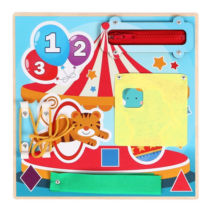 Бизиборд "Карусель", 25 х 25 см