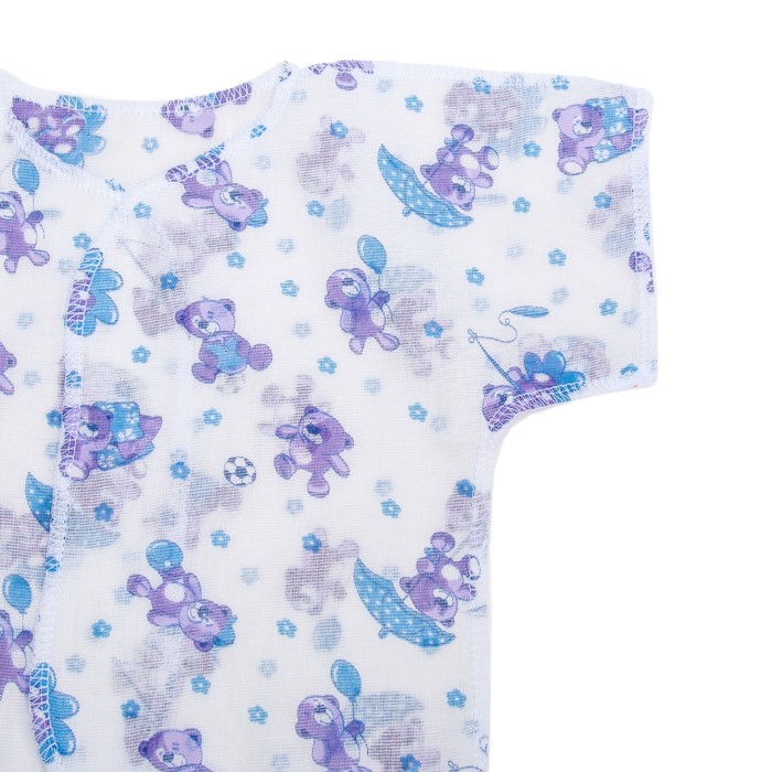 Распашонка для мальчика, цвет микс, на запАхе, рост 46-50 см