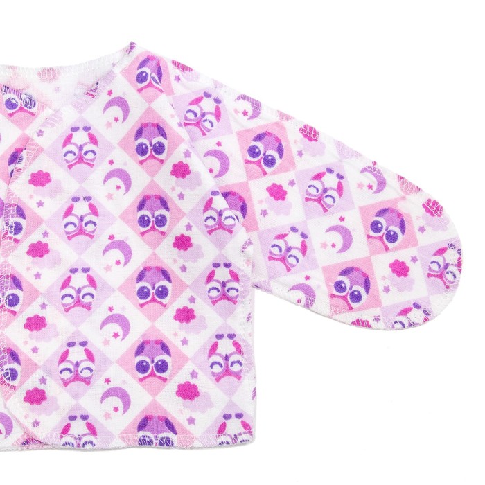 Распашонка для девочки, цвет микс, закрытые ручки, рост 46-50 см