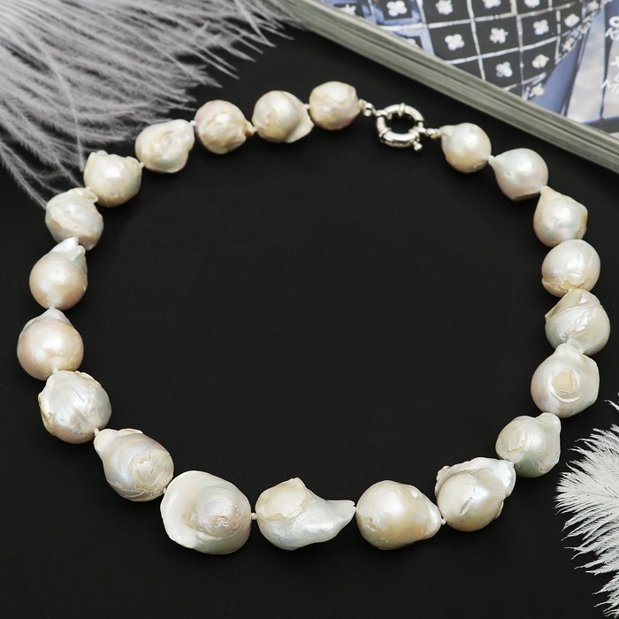 Бусы "Жемчуг Кеши" галтовка, 44см