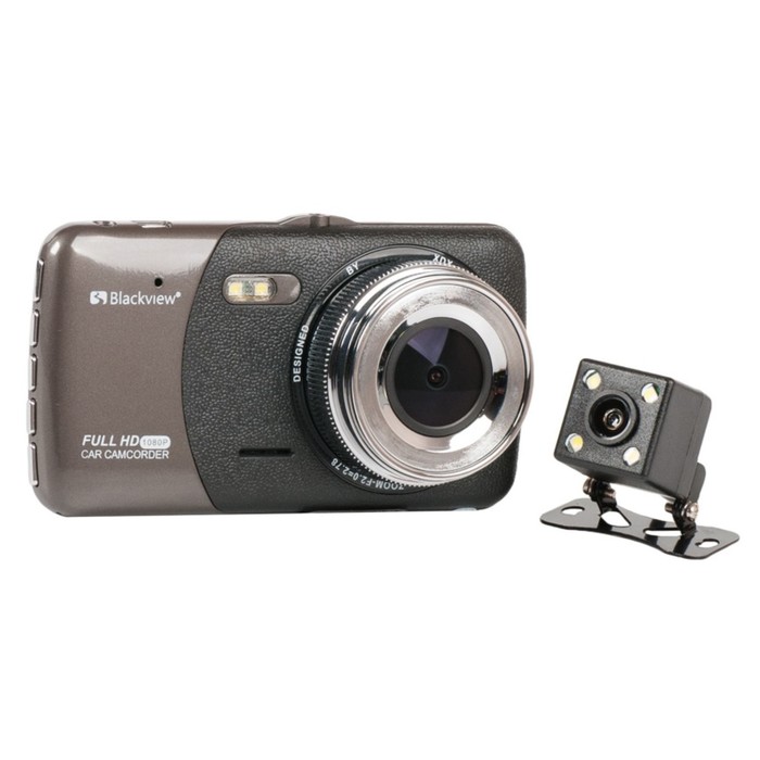 Видеорегистратор Blackview XZ4Dual, две камеры, 4", обзор 120°, 1920х1080