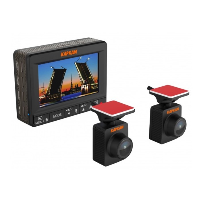 Видеорегистратор Carcam Каркам ДУО, 2.4", обзор 140°, 1920x1080
