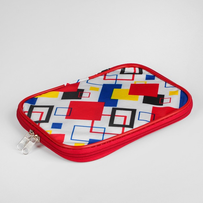 Сумка для вязальных инструментов, вязальных крючков "Розовые квадраты"