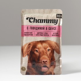 Влажный корм Chammy для собак, говядина в соусе, 85 г Ош