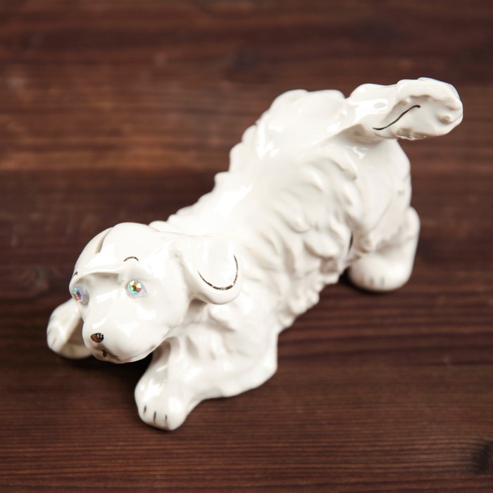 Копилка ""Песик"  глянец белый